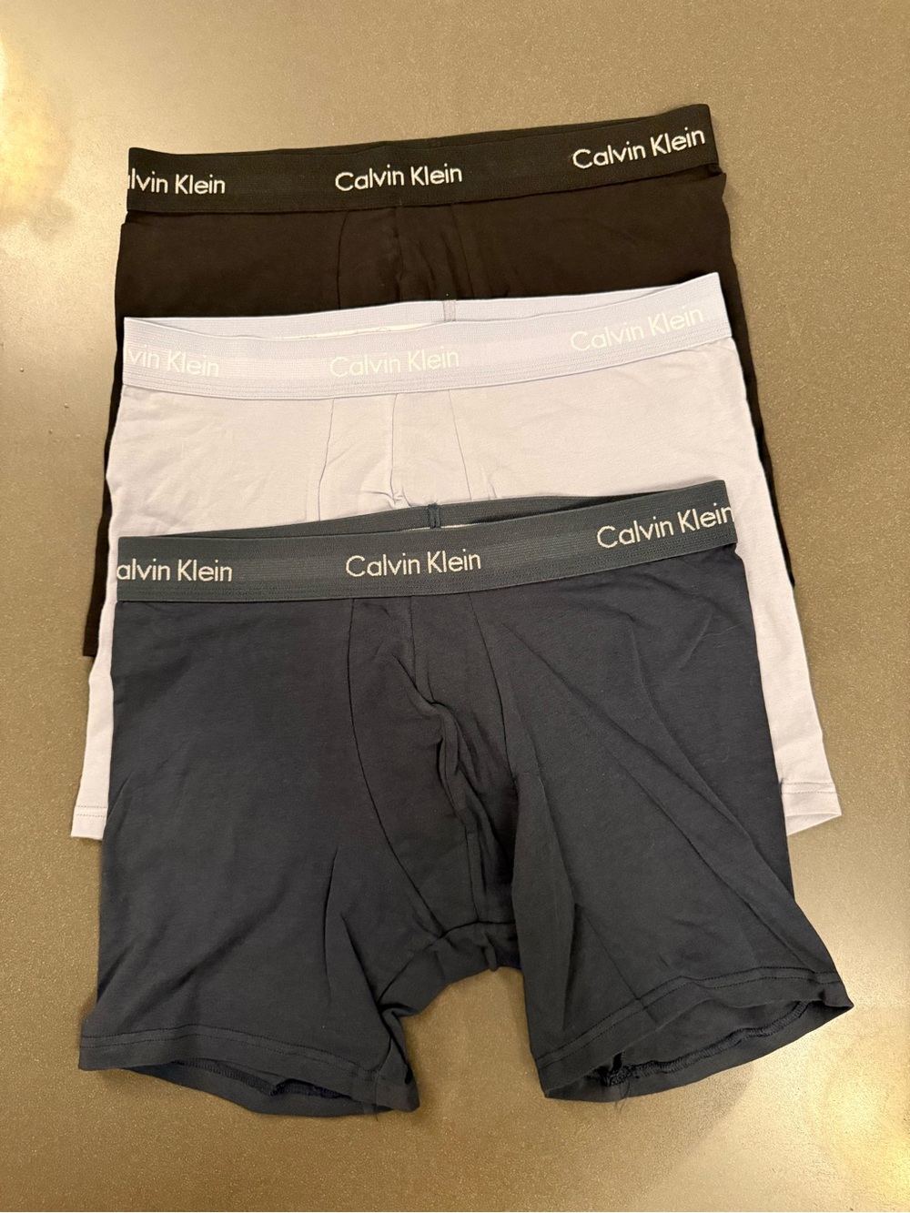 New Calvin Klein Men's Cotton Stretch Boxer Briefs - Black, Light Gray, Navy